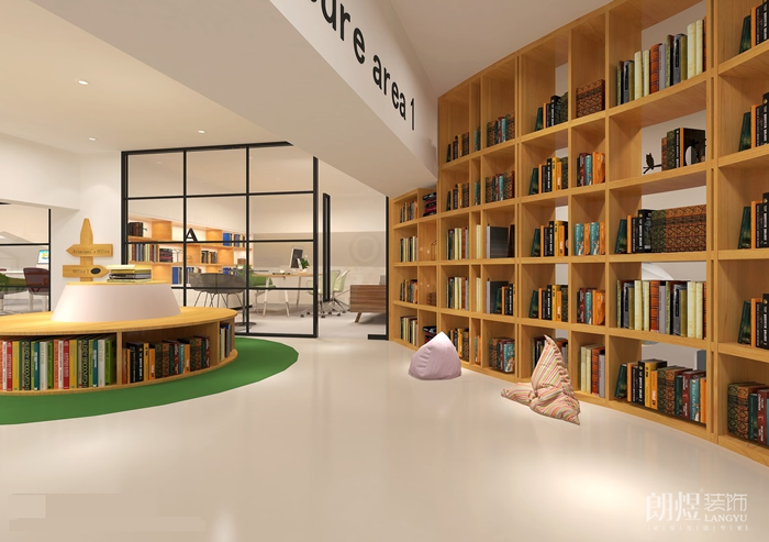 閱讀、休閑區(qū)-UE少兒英語培訓(xùn)機裝修設(shè)計效果圖