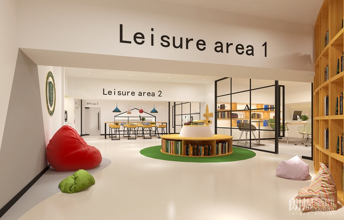 休閑區(qū)-UE少兒英語培訓(xùn)機裝修設(shè)計效果圖