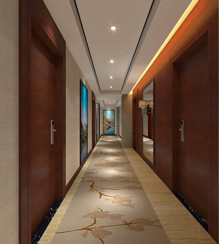 成都精品酒店走廊設計效果圖