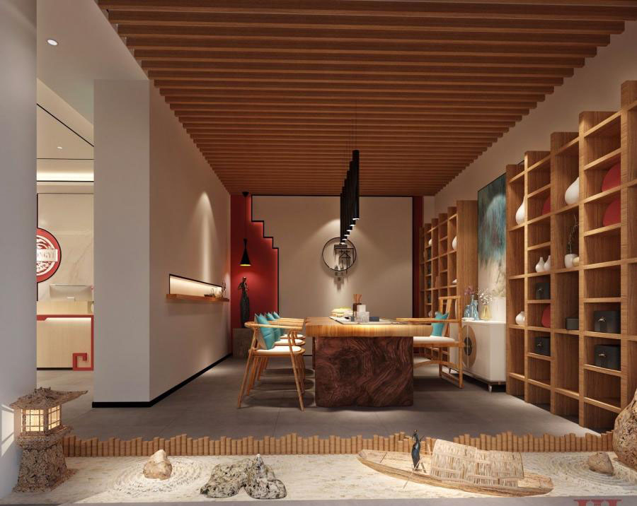 現(xiàn)代簡約養(yǎng)生館裝修設(shè)計效果圖